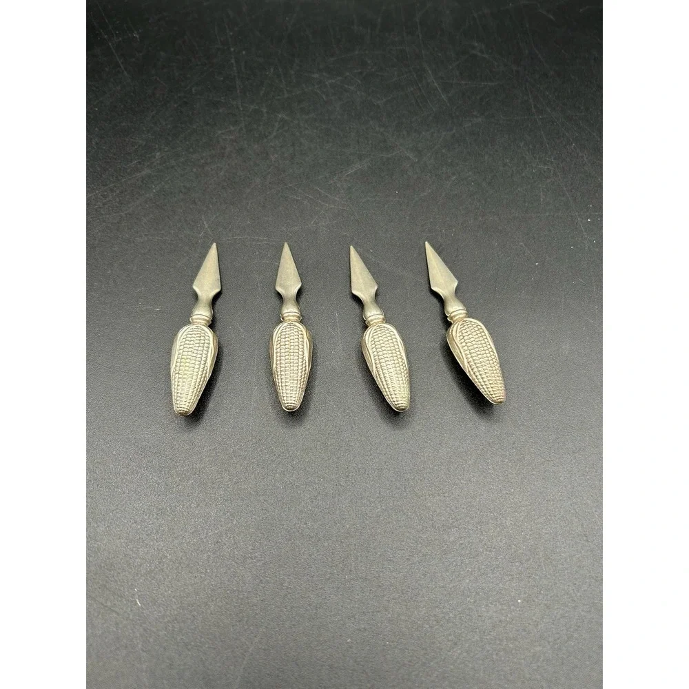 VTG Sterling Silver Corn on the Cob Holders Set of 4 Corn Picks 1.37 Ounces